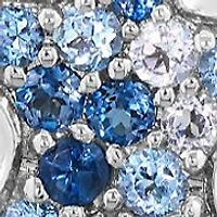 Sterling Silve Blue Topaz Starfish Pendant 
