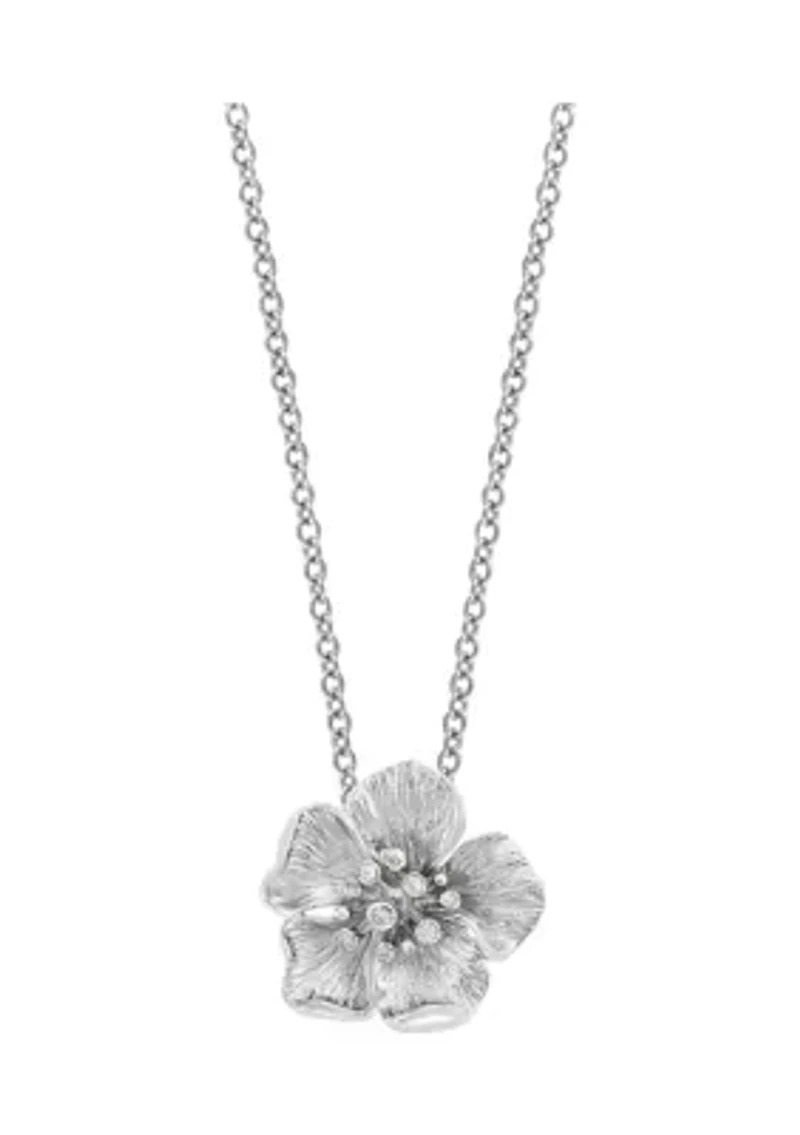 1/10 ct. t.w. Diamond Flower Pendant in Sterling Silver 