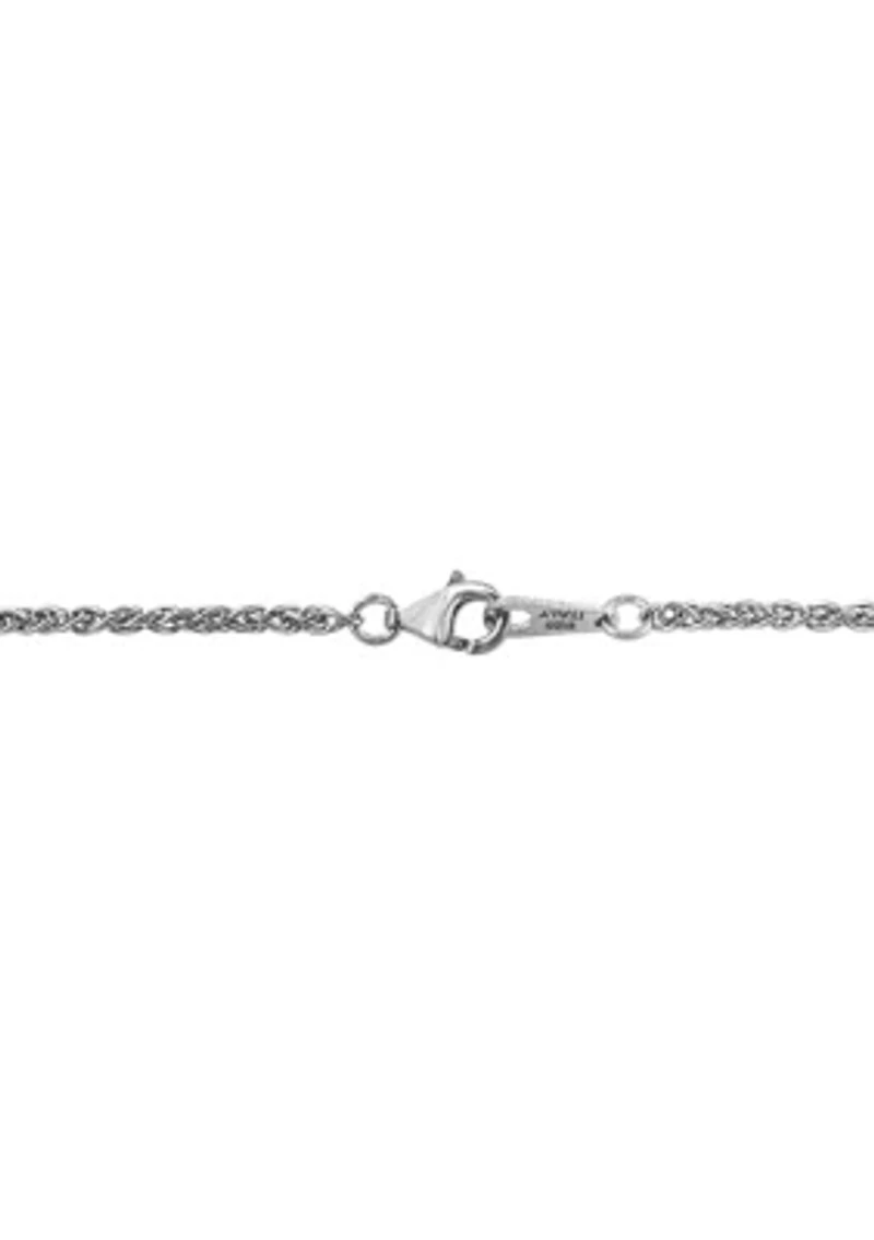 Sterling Silver Multi Cross Pendant Necklace 