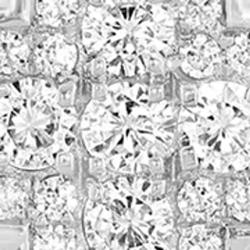 Sterling Silver White Zircon Cross Necklace 