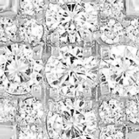 Sterling Silver White Zircon Cross Necklace 