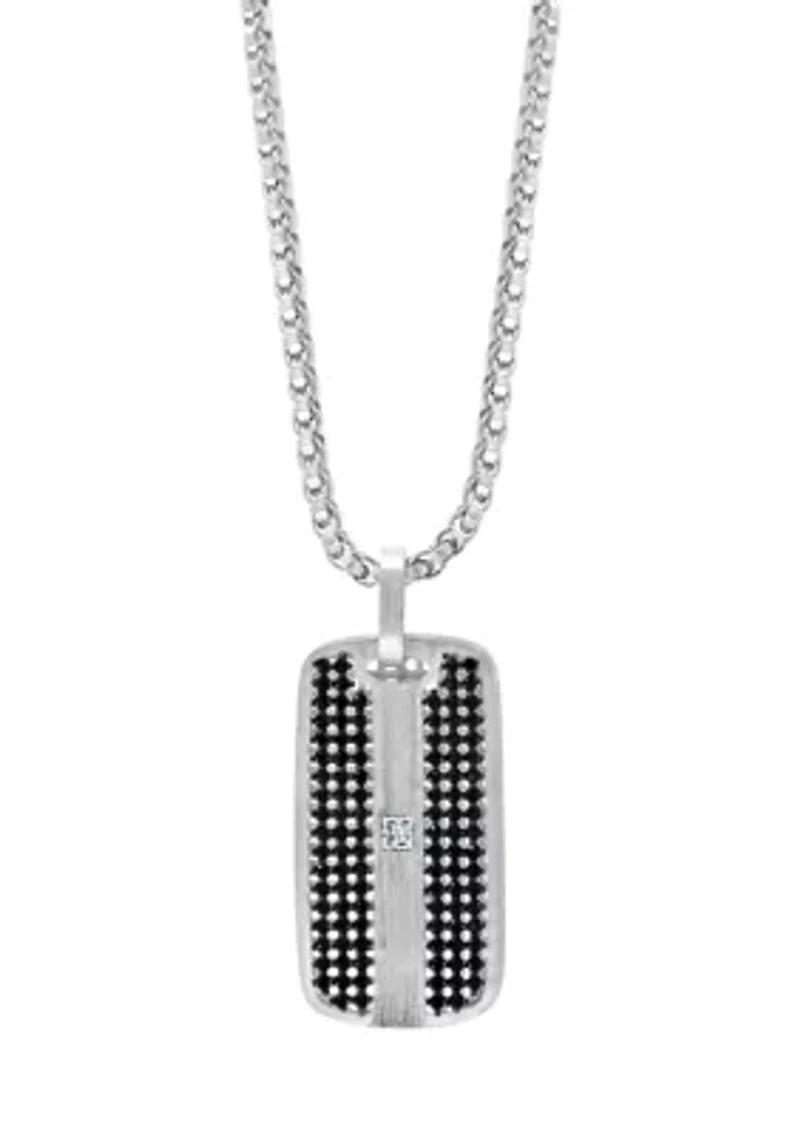 925 Sterling Silver Diamond Pendant Necklace