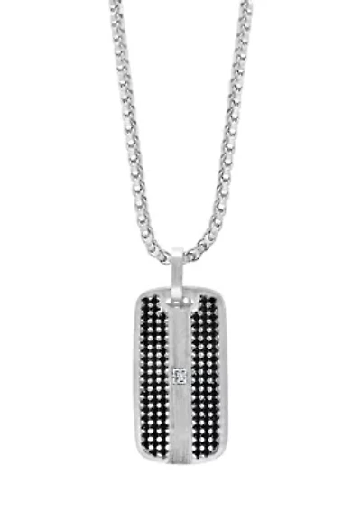 925 Sterling Silver Diamond Pendant Necklace