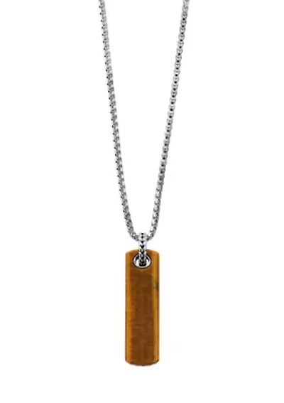 6.08 ct. t.w. Tiger Eye Pendant Necklace in Sterling Silver