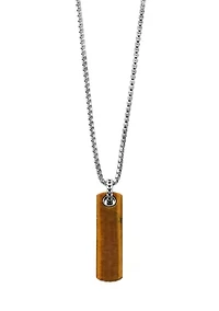 6.08 ct. t.w. Tiger Eye Pendant Necklace in Sterling Silver