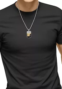 Sterling Silver Black Spinel Pendant Necklace