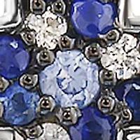 Sterling Silver Sapphire White Pendant Necklace