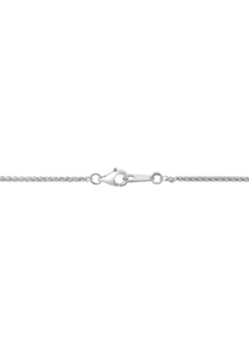 Sapphire Pendant Necklace in Sterling Silver