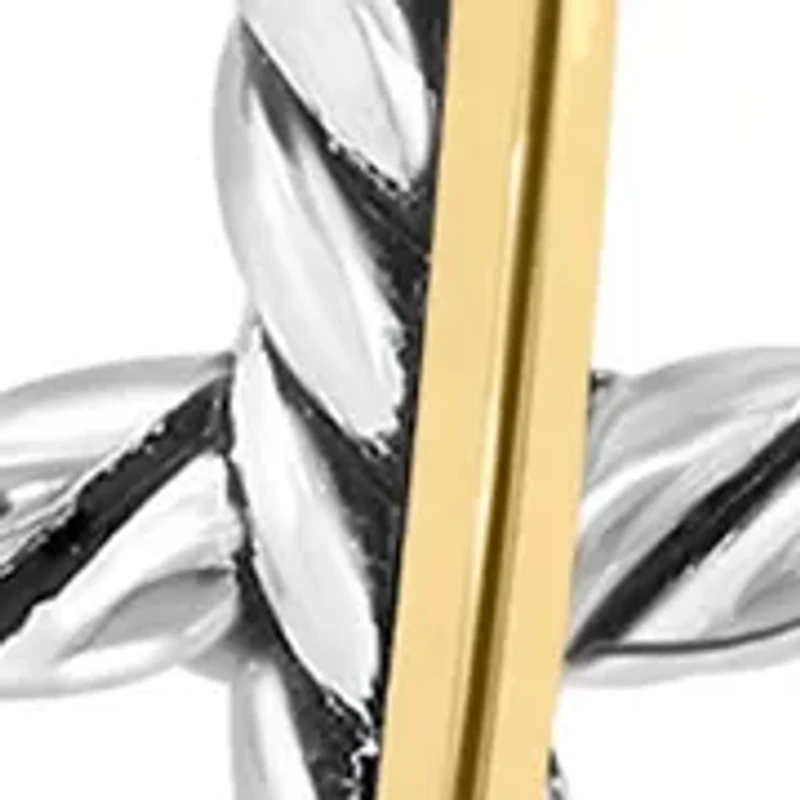 Gold Plated Cross Necklace in Sterling Silver