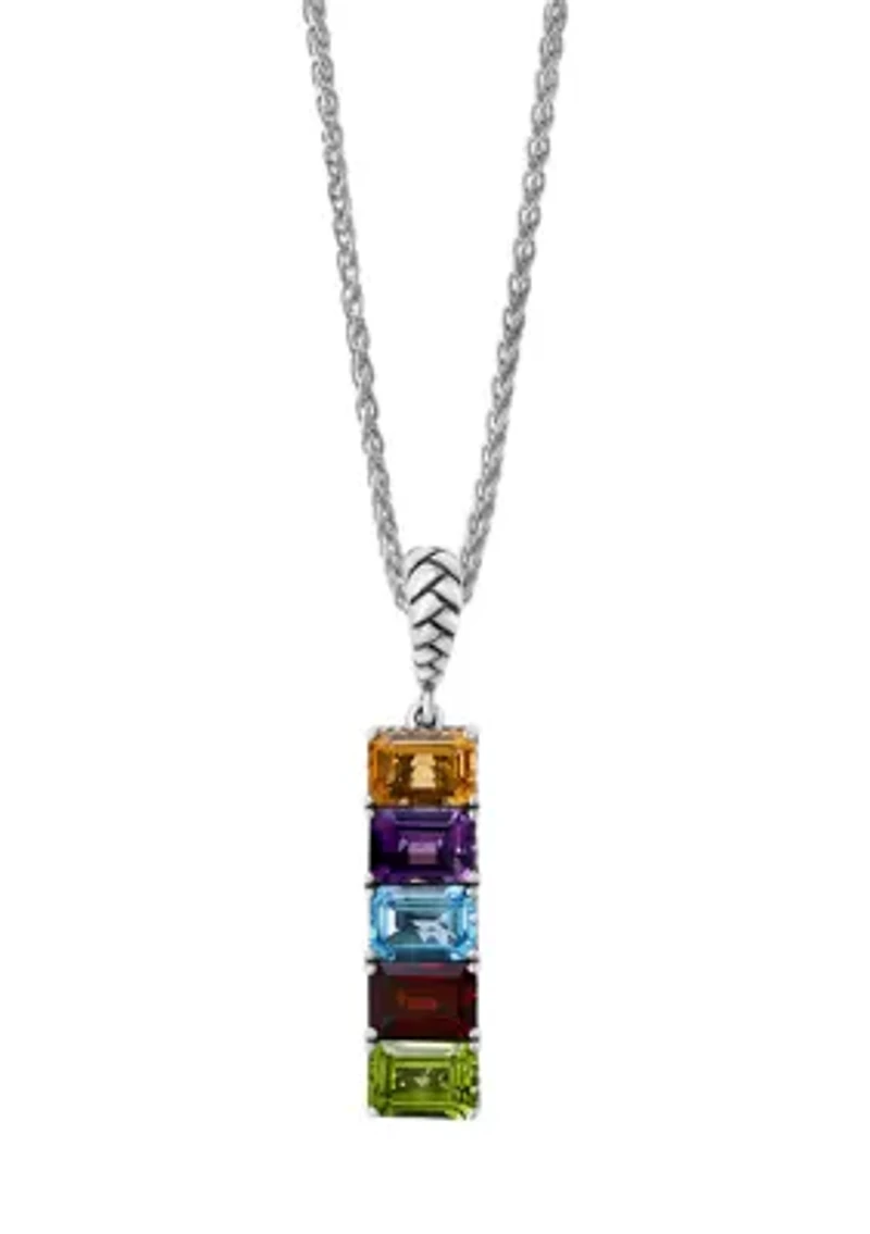 Sterling Silver, Amethyst Period Pendant