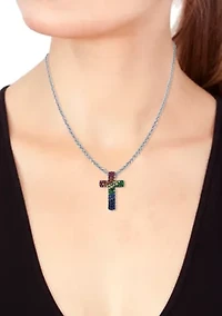 Sterling Silver, Sapphire, Ytsavorite Pendant