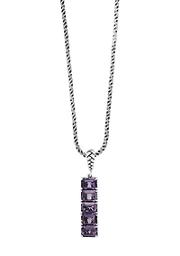 Sterling Silver Amethysts Pendant