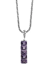 Sterling Silver Amethysts Pendant