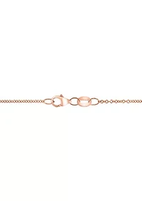 Diamond, Amethyst, Rhodolite, Iolite, Pink Tourmaline Pendant Necklace in 14K Rose Gold