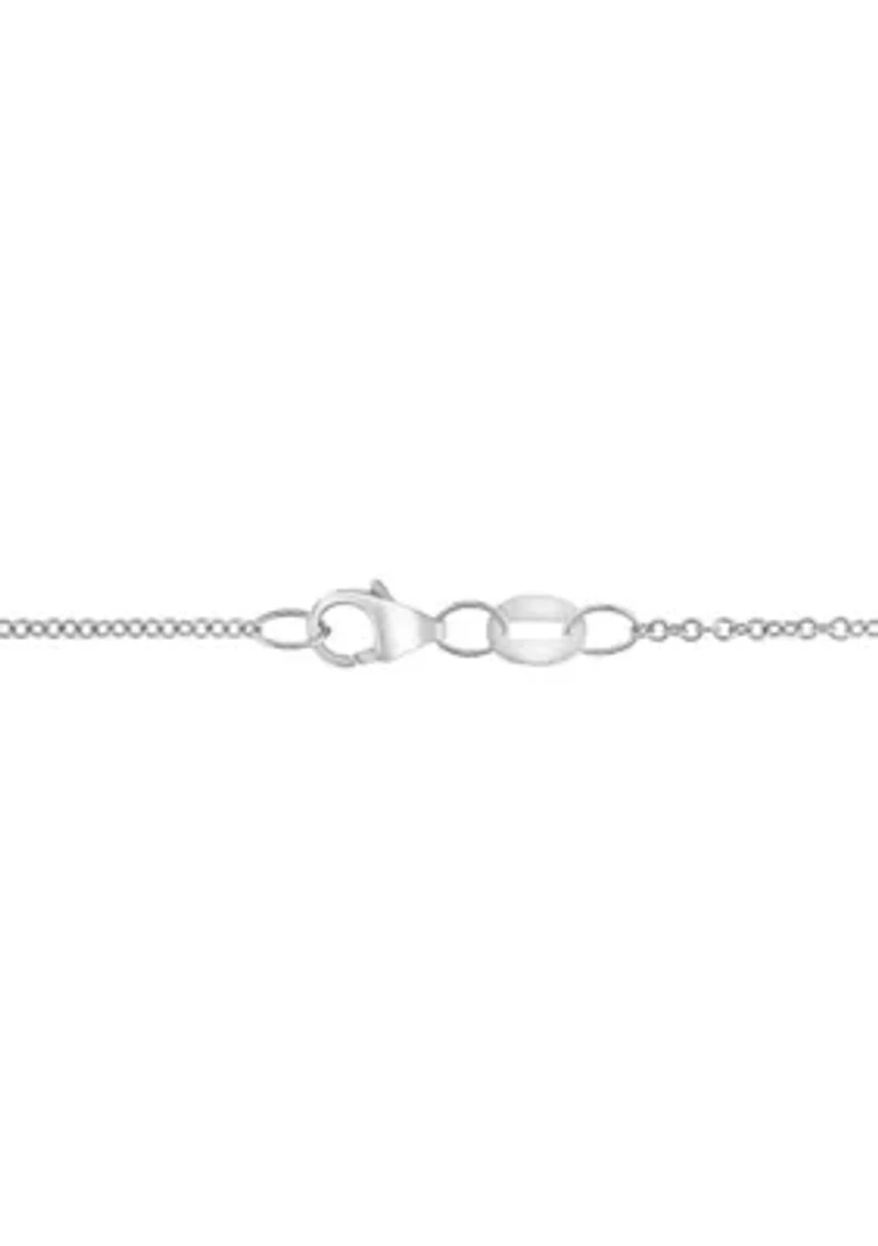 1/3 ct. t.w. Diamond and 1.8 ct. t.w. Aquamarine Pendant Necklace In 14k White Gold