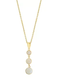 Opal Pendant Necklace in 14K Yellow Gold