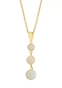 Opal Pendant Necklace in 14K Yellow Gold