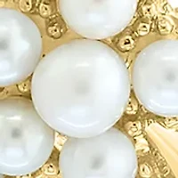 Diamond and Freshwater Pearl Pendant Necklace in 14K Yellow Gold