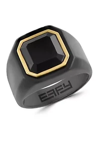 Ceramic and Onyx Men's Ring 