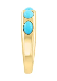 14K Gold Plated Over Sterling Silver Turquoise Ring