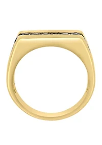 Sapphire Ring in 14K Gold Over Silver