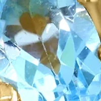 Gold Plated Over Sterling Silver Blue Topaz Zircon Ring