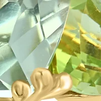 Green Amethyst and Peridot Ring in Gold Plated Sterling Silver