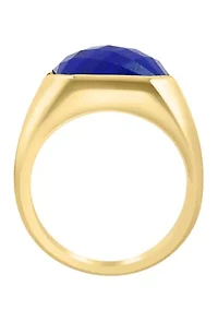 Lapis Lazuli Ring in Gold Plated Sterling Silver