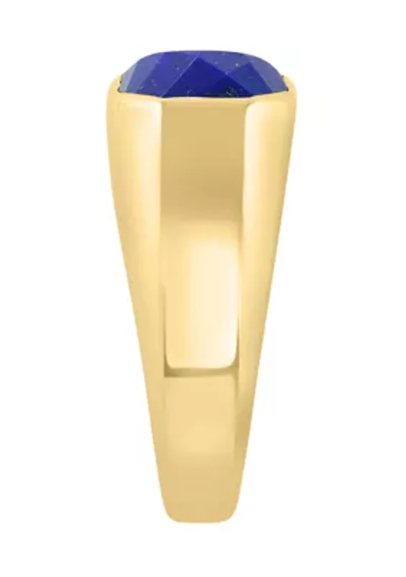 Lapis Lazuli Ring in Gold Plated Sterling Silver