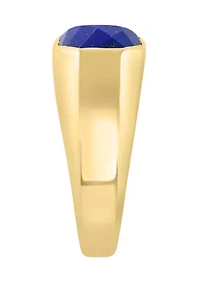 Lapis Lazuli Ring in Gold Plated Sterling Silver