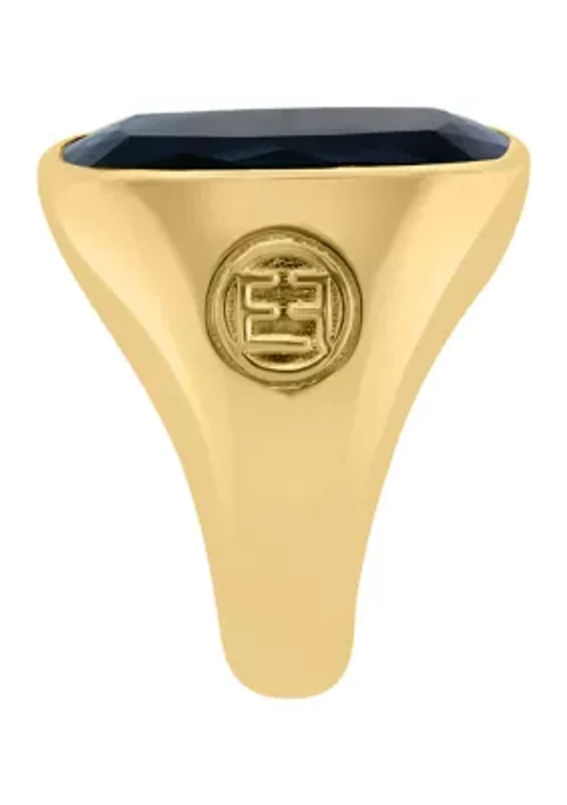 Men's Onyx Ring in 14K Gold Over Sterling Silver