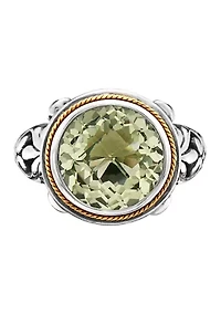 5.4 ct. t.w. Green Amethyst Ring in Sterling Silver