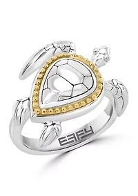 Sterling Silver and 18K Yellow Gold Ring