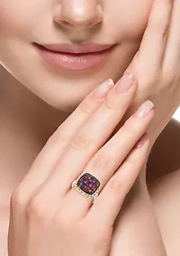 Sterling Silver 18K Yellow Gold Ring