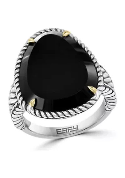 Men's 7.22 ct. t.w. Onyx Ring in Sterling Silver 