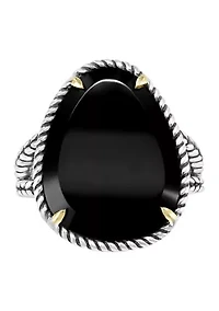 Men's 7.22 ct. t.w. Onyx Ring in Sterling Silver 
