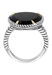 Men's 7.22 ct. t.w. Onyx Ring in Sterling Silver 