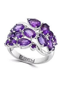 4.62 ct. t.w. Amethyst Ring in Sterling Silver