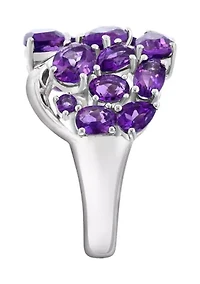 4.62 ct. t.w. Amethyst Ring in Sterling Silver