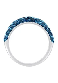 London Blue Topaz Band Ring in Sterling Silver