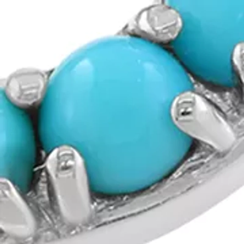 2.56 ct. t.w. Turquoise, Tsavorite Panther Ring in Sterling Silver