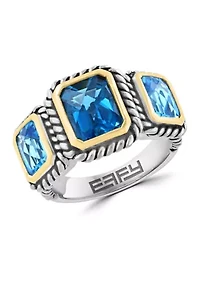 4.37 ct. t.w. Blue Topaz, London Blue Topaz Ring in Sterling Silver