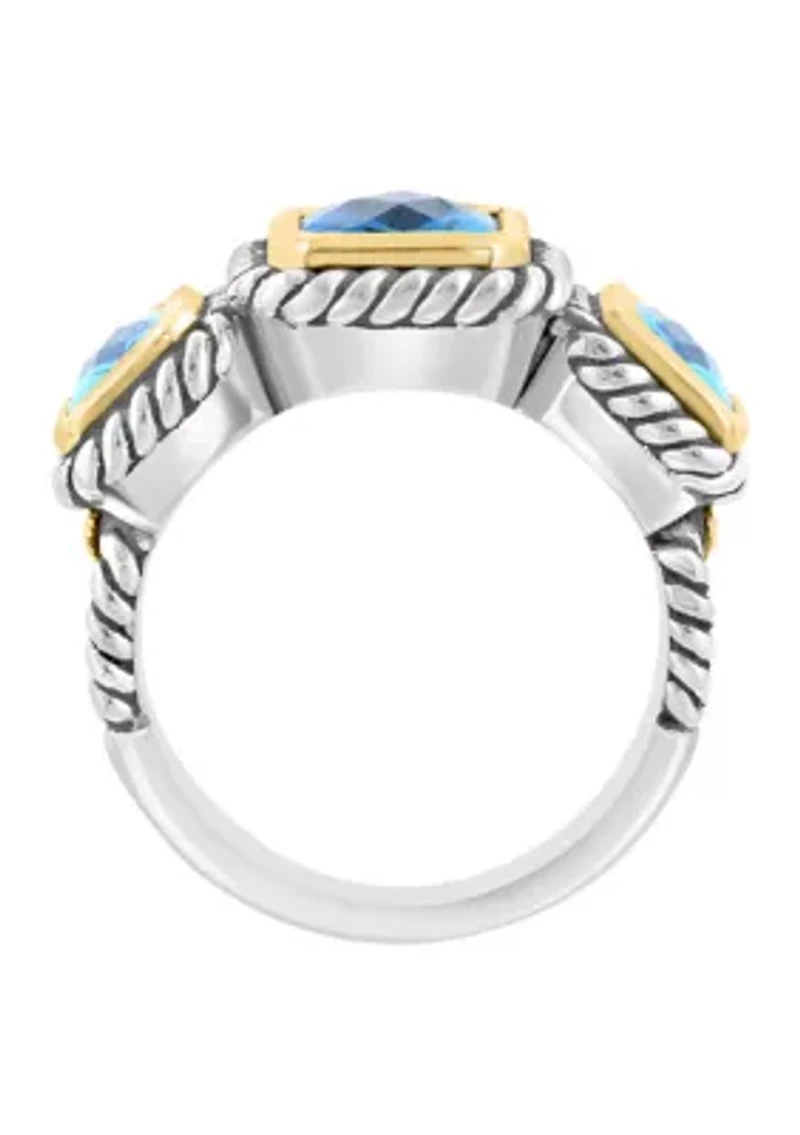 4.37 ct. t.w. Blue Topaz, London Blue Topaz Ring in Sterling Silver