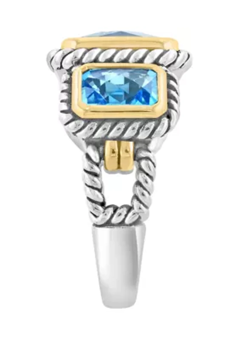4.37 ct. t.w. Blue Topaz, London Blue Topaz Ring in Sterling Silver