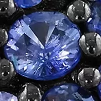 Sterling Silver Blue and White Sapphire Ring
