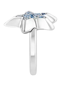 Sterling Silver Blue Topaz Starfish Ring