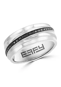 Sterling Silver Back Diamond Ring