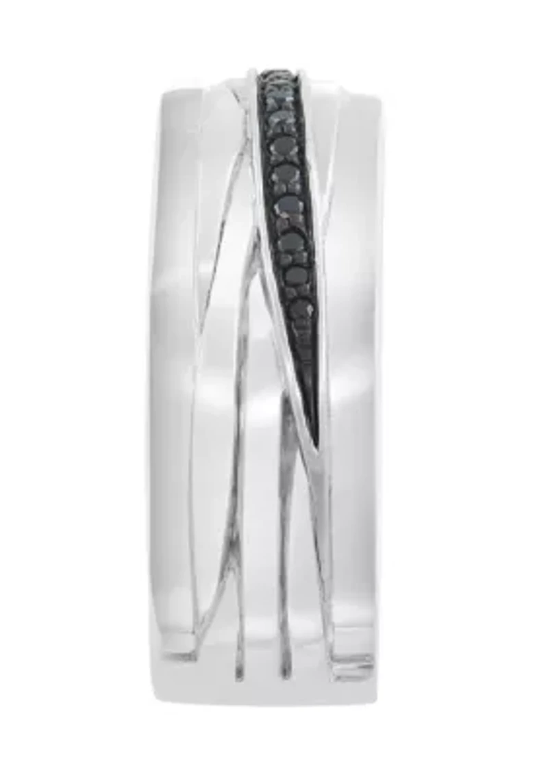 Sterling Silver Back Diamond Ring