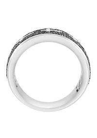 Sterling Silver Black Spinel Ring