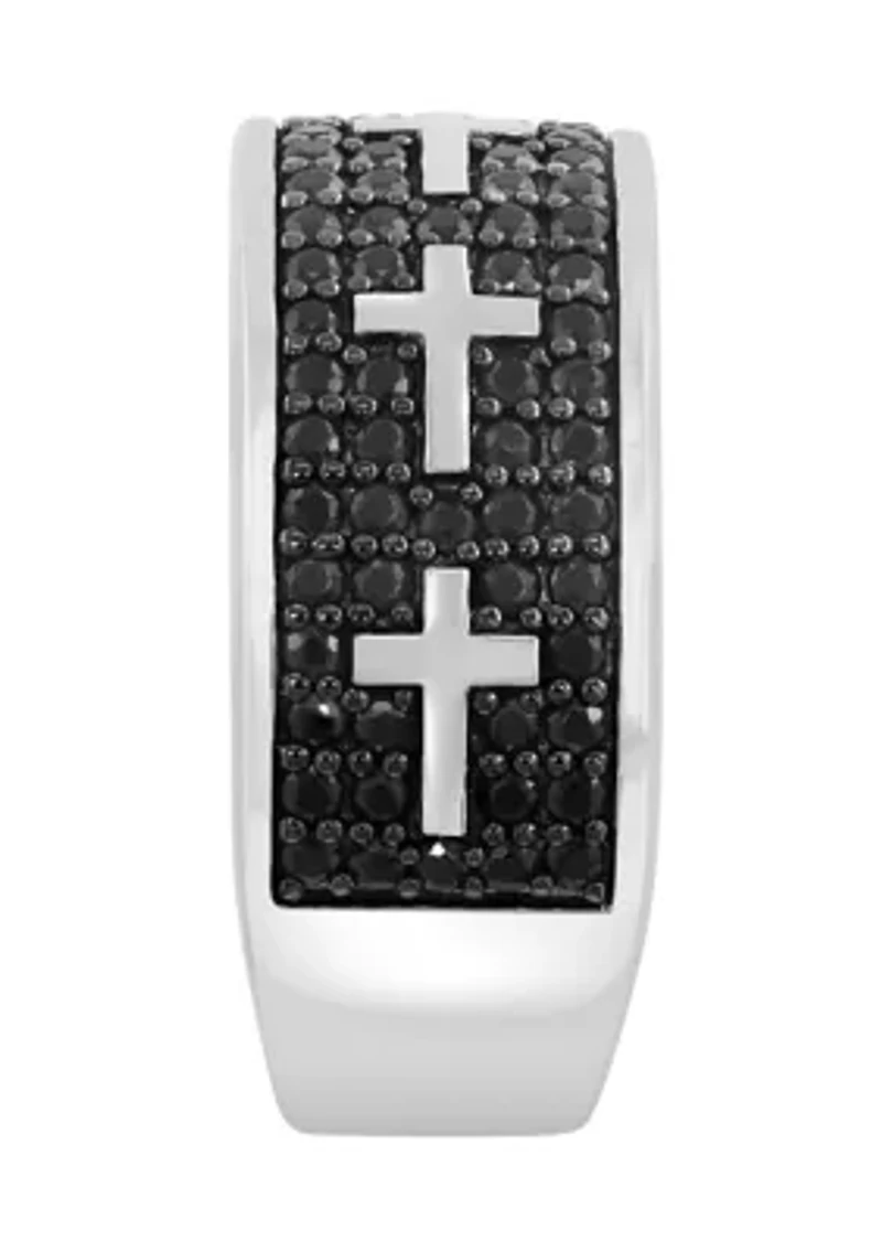 Sterling Silver Black Spinel Ring